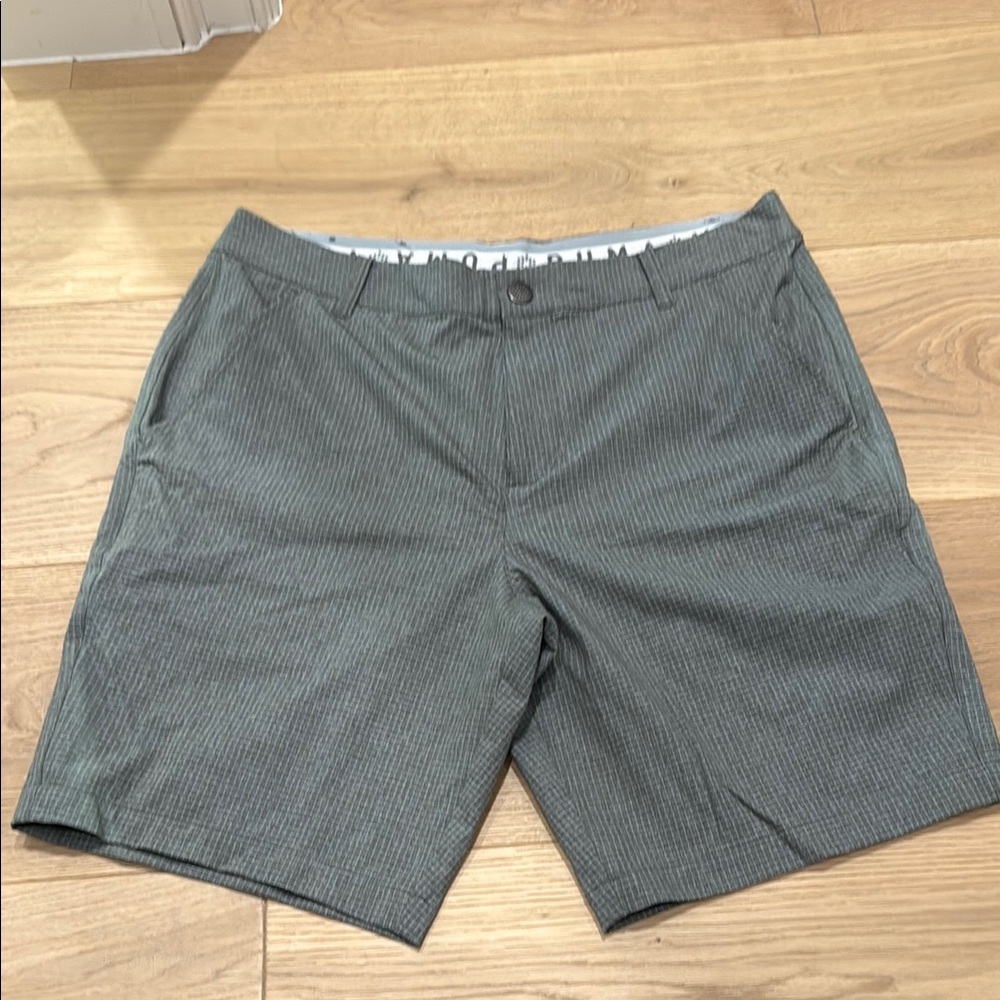 Puma Men's Gray Pinstripe Shorts